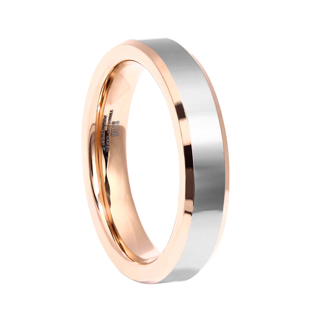True Love Silver and Rose Tungsten Ring