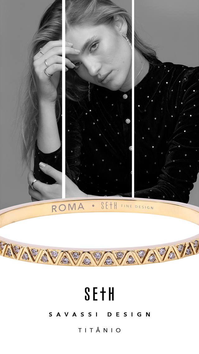 Bracelete Roma Titânio Dourado