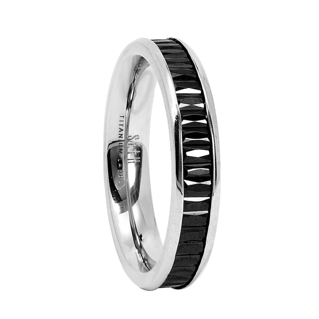 Recortador de anillos de boda de titanio Santorini