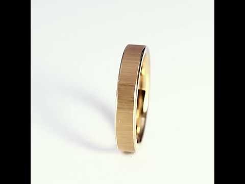 Venice Tungsten Ring Matte Gold