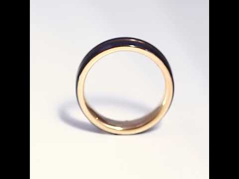 Matte Black Rhodium Harmony Tungsten Ring