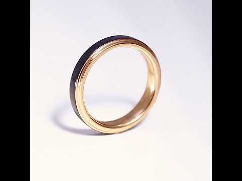 Venice Rodio Black Gloss Tungsten Ring