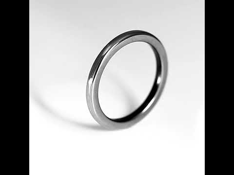 Monaco Silver and Black Tungsten Ring