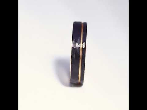 Matte Black Brooklyn Rodio Tungsten Ring