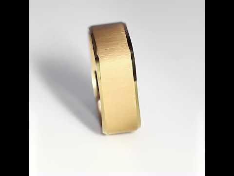 Cannes Matte Gold Tungsten Ring
