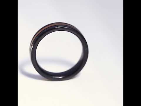 Black Rhodium Siena Tungsten Ring