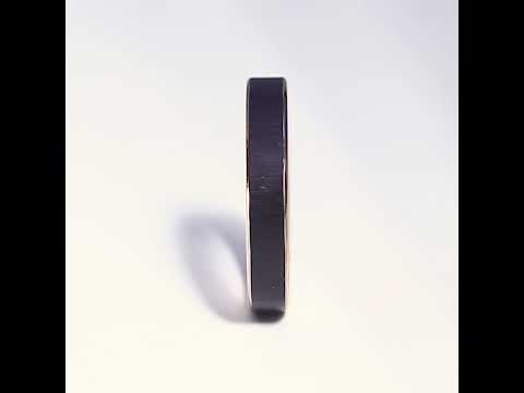 Venice Rhodium Matte Black Tungsten Ring